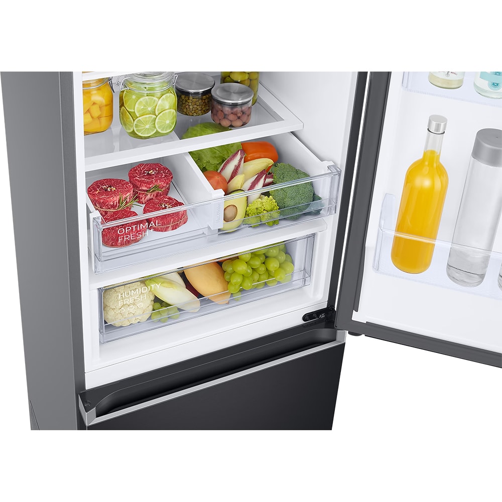 Combina frigorifica SAMSUNG RB38T607BB1/EF, No Frost, 387 l, H 203 cm, Clasa B, Twin Cooling Plus, dark inox