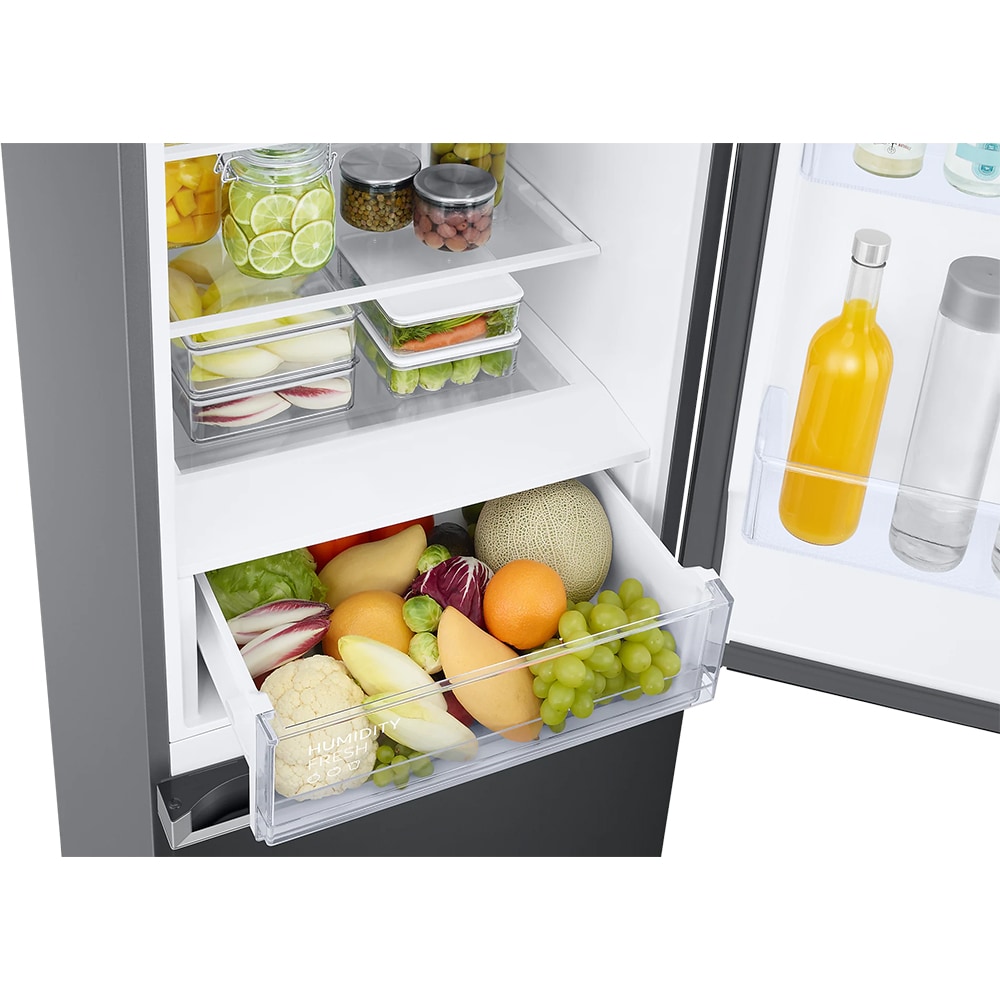 Combina frigorifica SAMSUNG RB38T650EB1/EF, No Frost, 386 l, H 203 cm, Clasa E, Dozator apa, dark inox