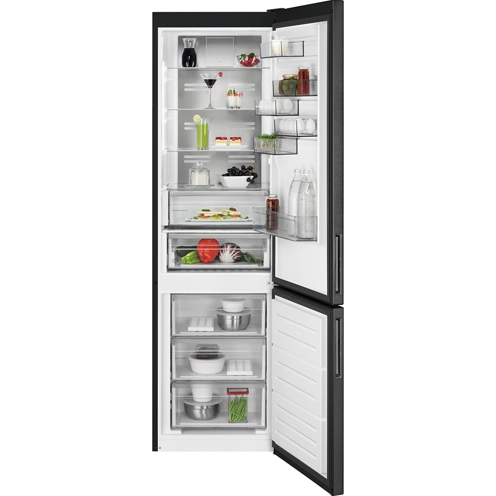 Combina frigorifica AEG RCB736E5MB, No Frost, 367 l, H 201 cm, Clasa E, dark inox