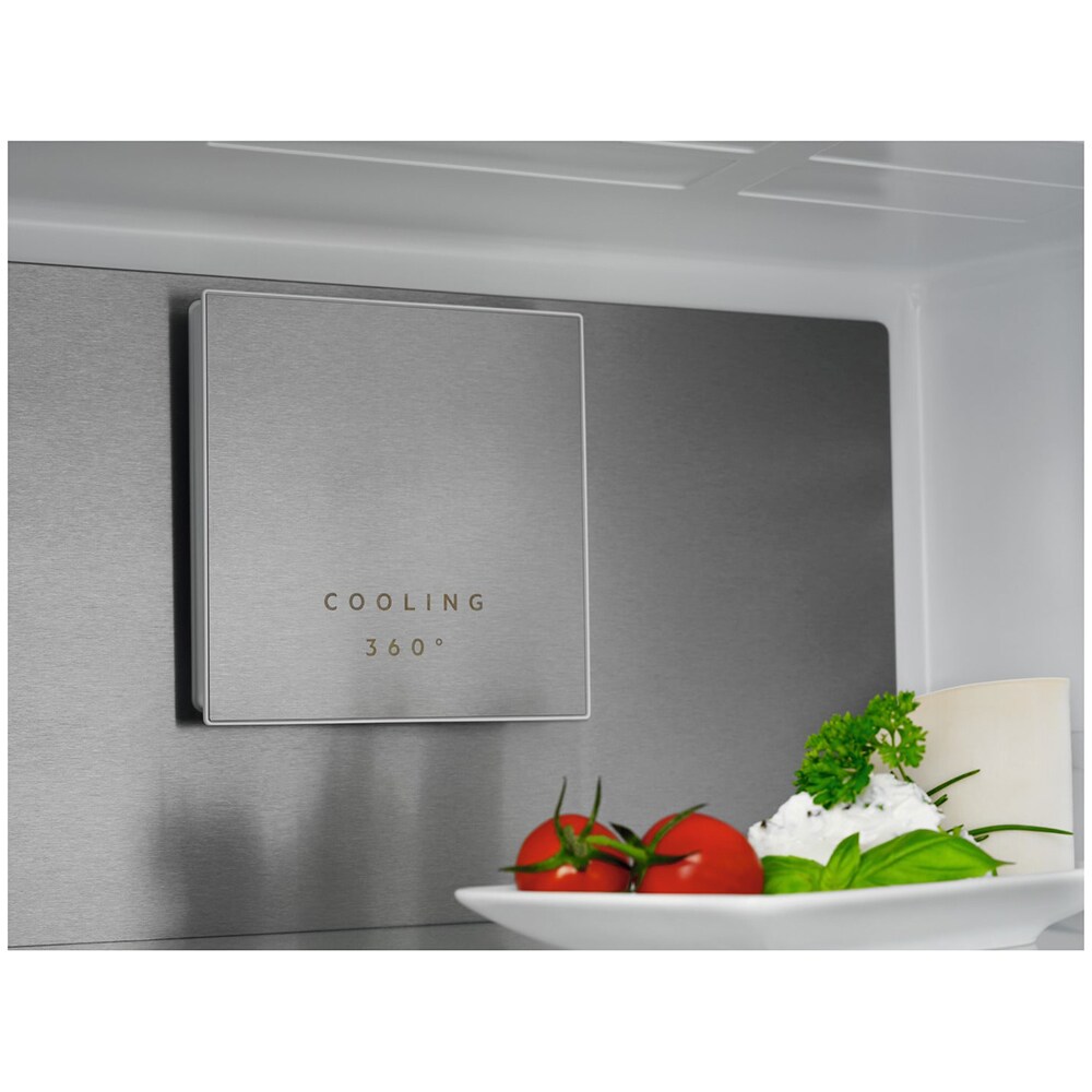 Combina frigorifica AEG RCB736E5MB, No Frost, 367 l, H 201 cm, Clasa E, dark inox