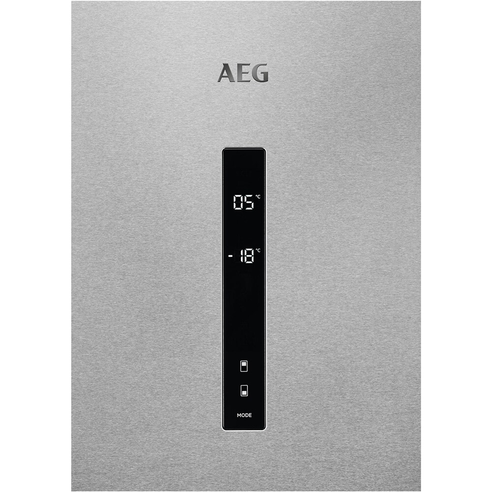 Combina frigorifica AEG RCB836C5MX, No Frost, 367 l, H 201 cm, Clasa C, argintiu