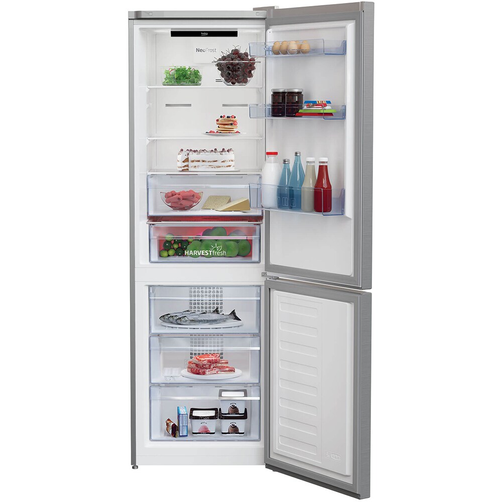 Combina frigorifica BEKO RCNA366E40ZXBN, NeoFrost, 324 l, H 185.2 cm, Clasa E, argintiu