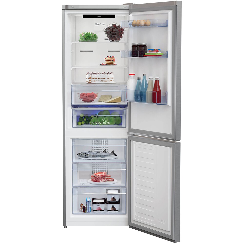 Combina frigorifica BEKO RCNA366E40ZXBN, NeoFrost, 324 l, H 185.2 cm, Clasa E, argintiu
