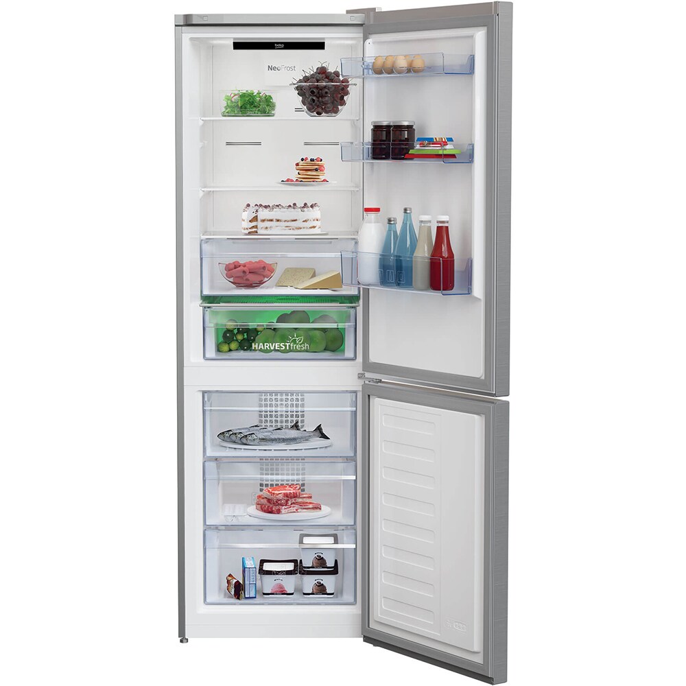 Combina frigorifica BEKO RCNA366E40ZXBN, NeoFrost, 324 l, H 185.2 cm, Clasa E, argintiu
