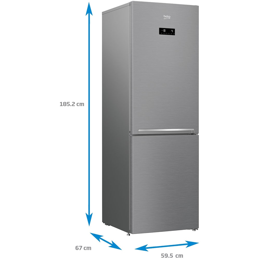 Combina frigorifica BEKO RCNA366E40ZXBN, NeoFrost, 324 l, H 185.2 cm, Clasa E, argintiu