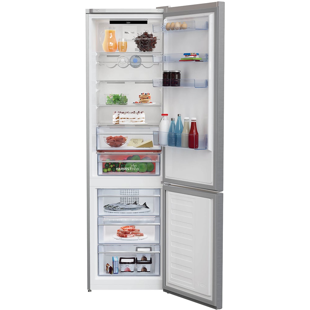 Combina frigorifica BEKO RCNA406E40ZXBN, NeoFrost, 362 l, H 202.5 cm, Clasa E, argintiu
