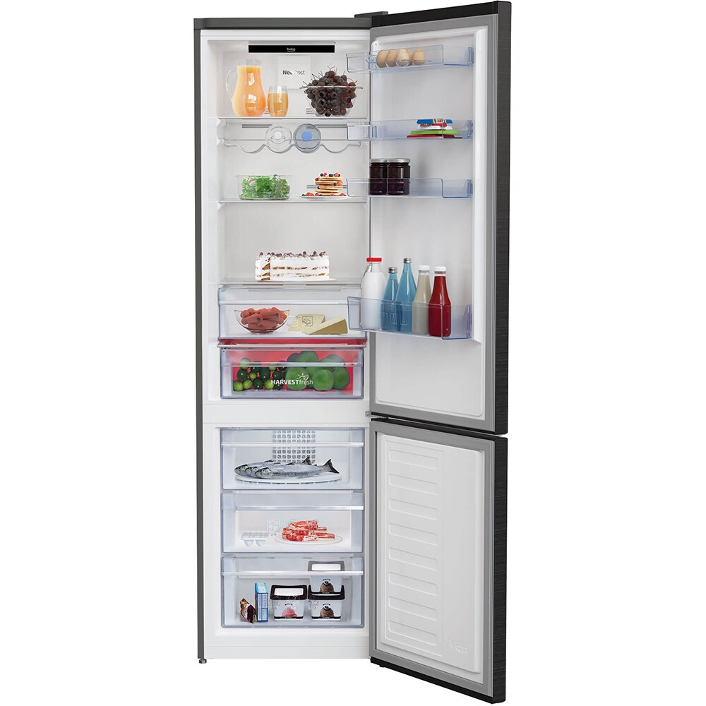 Combina frigorifica BEKO RCNA406E40ZXBRN, NeoFrost, 362 l, H 203 cm, Clasa E, dark inox