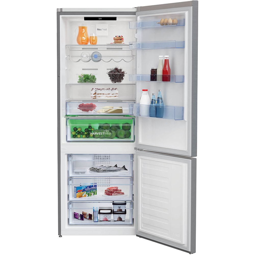 Combina frigorifica BEKO RCNE560E40ZXBN, NeoFrost, 514 l, H 192 cm, Clasa E, inox