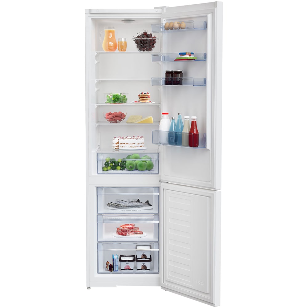 Combina frigorifica BEKO RCSA406K40WRN, 386 l, H 202.5 cm, Clasa E, alb
