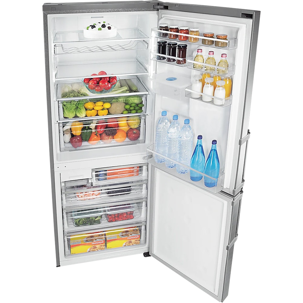 Combina frigorifica SAMSUNG RL436EFBASL/EO, No Frost, 458 l, H 185 cm, Clasa E, Dozator apa, All-Around Cooling, inox