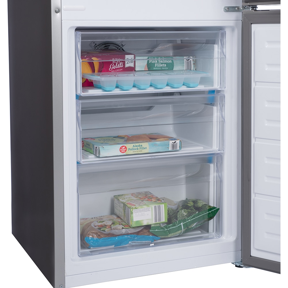 Combina frigorifica VORTEX VK270NSV01V, No Frost, 270 l, H 180 cm, Clasa F, inox