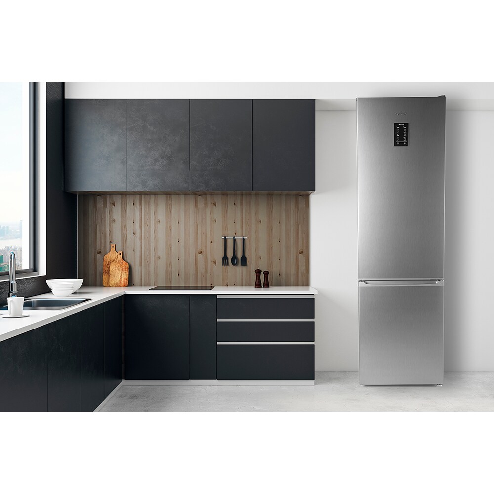 Combina frigorifica VORTEX VK270NSV01V, No Frost, 270 l, H 180 cm, Clasa F, inox