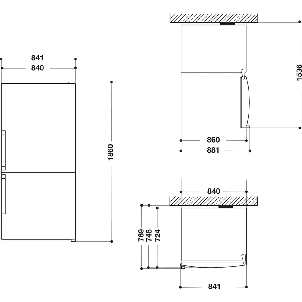Combina frigorifica WHIRLPOOL W84BE 72 X, No Frost, 558 l, H 186 cm, Clasa A++, inox