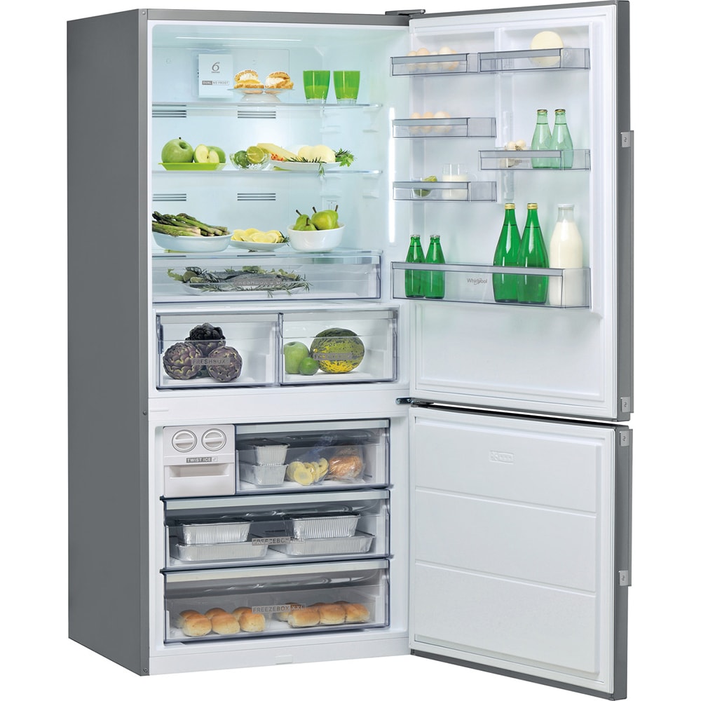 Combina frigorifica WHIRLPOOL W84BE 72 X, No Frost, 558 l, H 186 cm, Clasa A++, inox