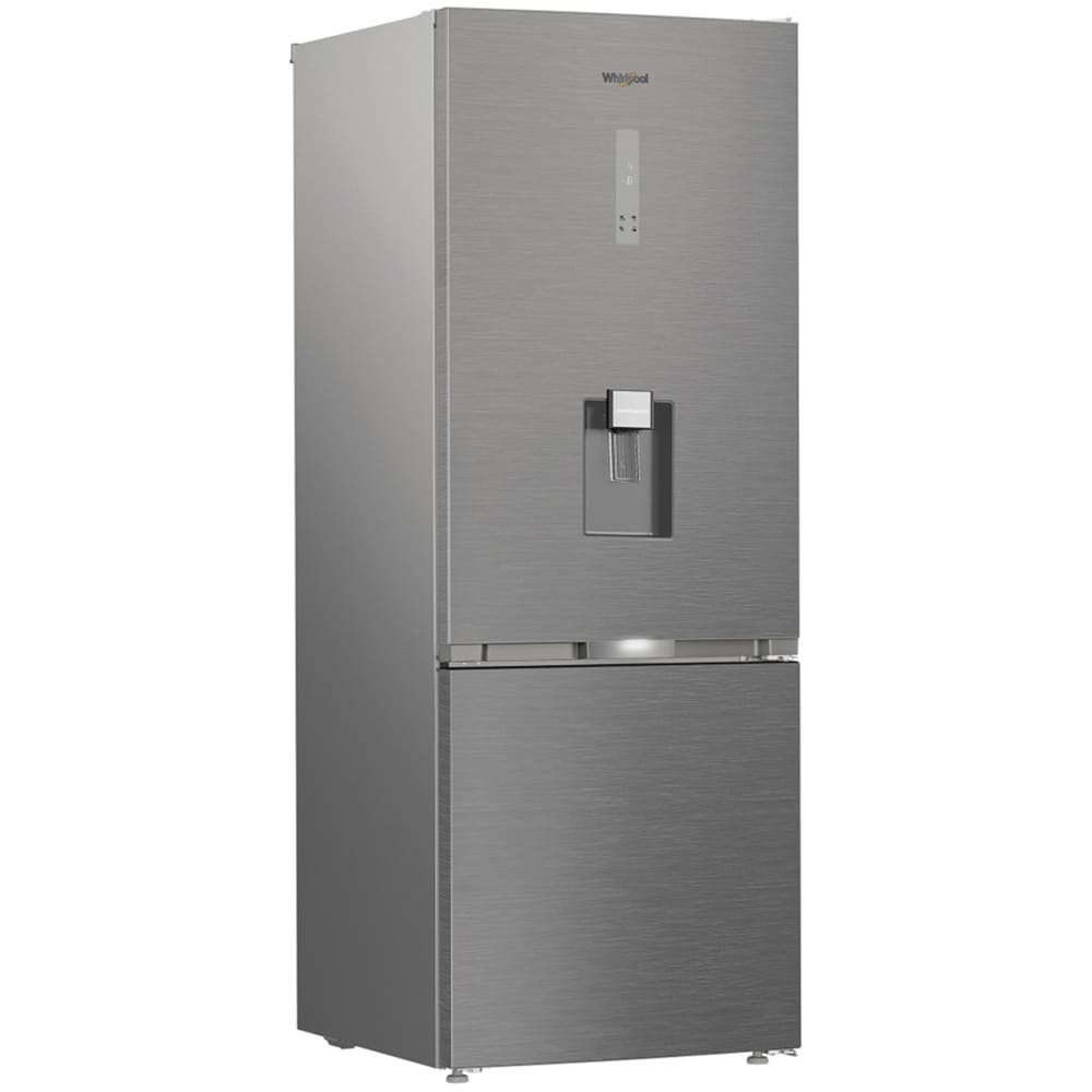 Combina frigorifica WHIRLPOOL WHK2 6493W X5E, No Frost, 490 l, H 192 cm, Clasa D, Dozator apa, inox