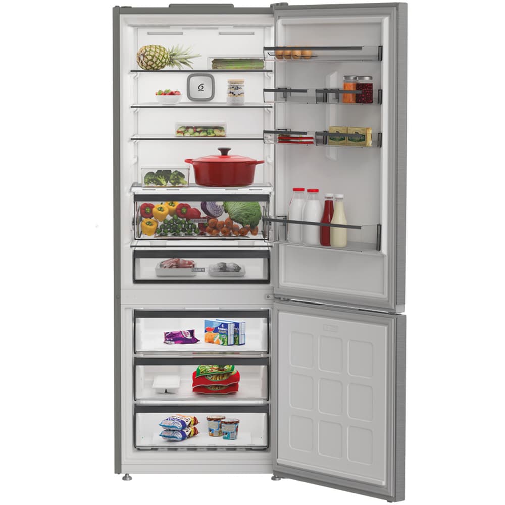 Combina frigorifica WHIRLPOOL WHK2 6494 X7E, No Frost, 490 l, H 192 cm, Clasa B, inox