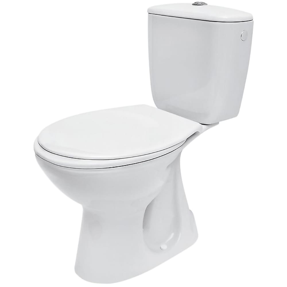 Set vas WC CERSANIT Compact 812 Ice K697-001, ceramica, rezervor 3-6 l, capac SoftClose, alb