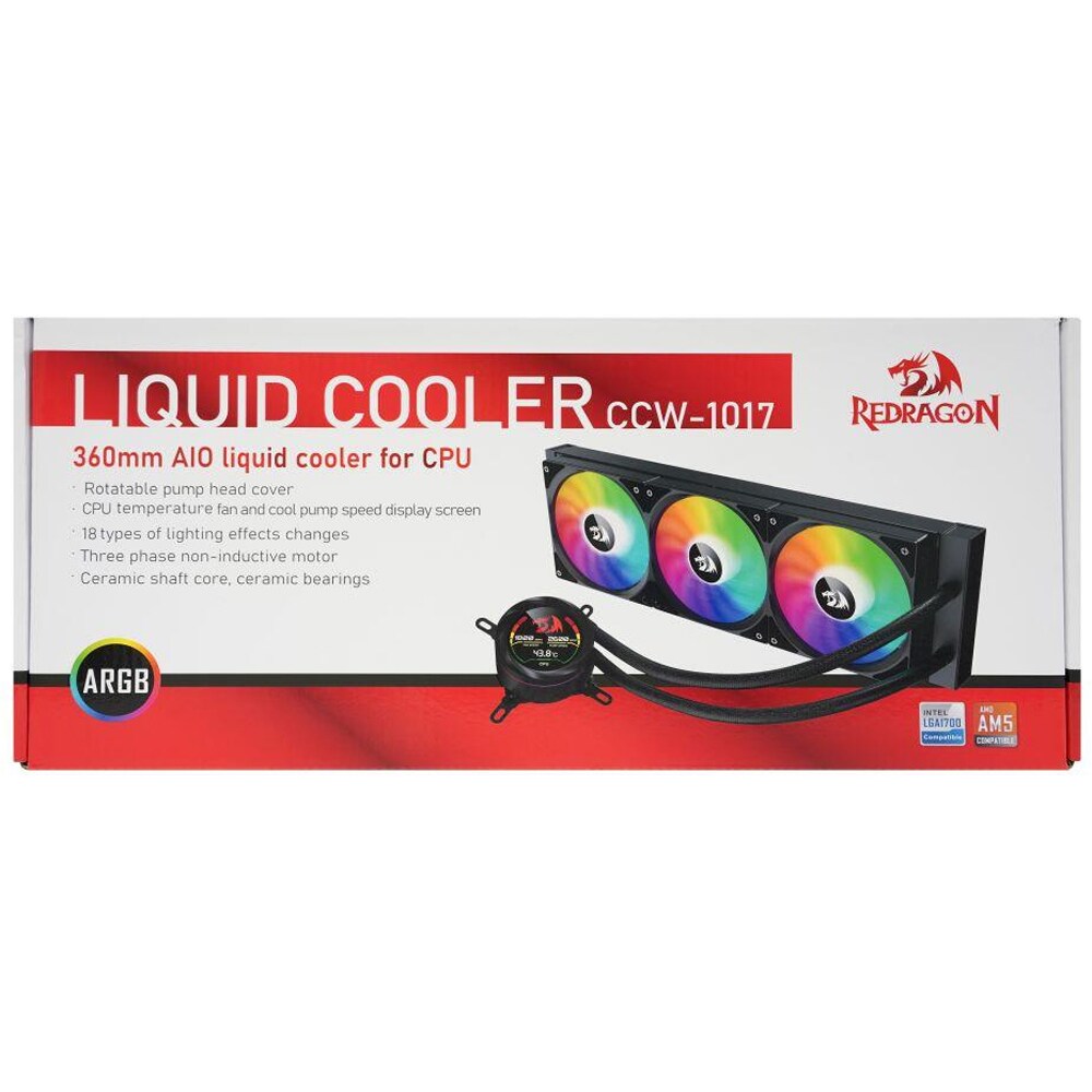 Cooler procesor cu racire lichida REDRAGON CCW-1017 ARGB, 3x120mm