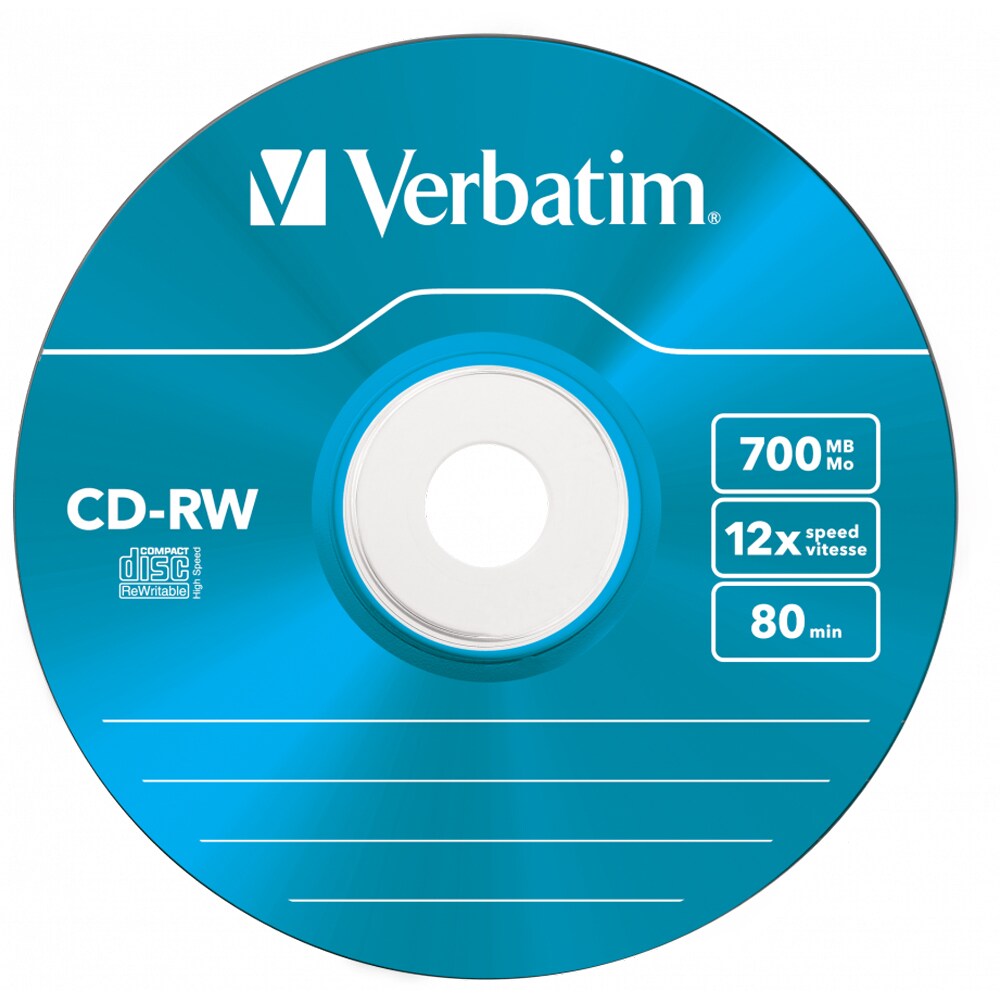 CD-RW VERBATIM 43167, 12x, 700MB, 5buc