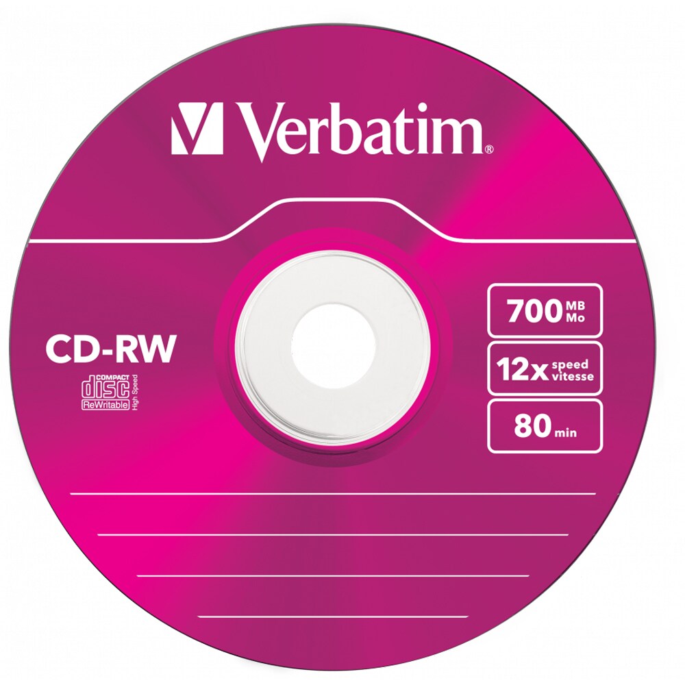 CD-RW VERBATIM 43167, 12x, 700MB, 5buc