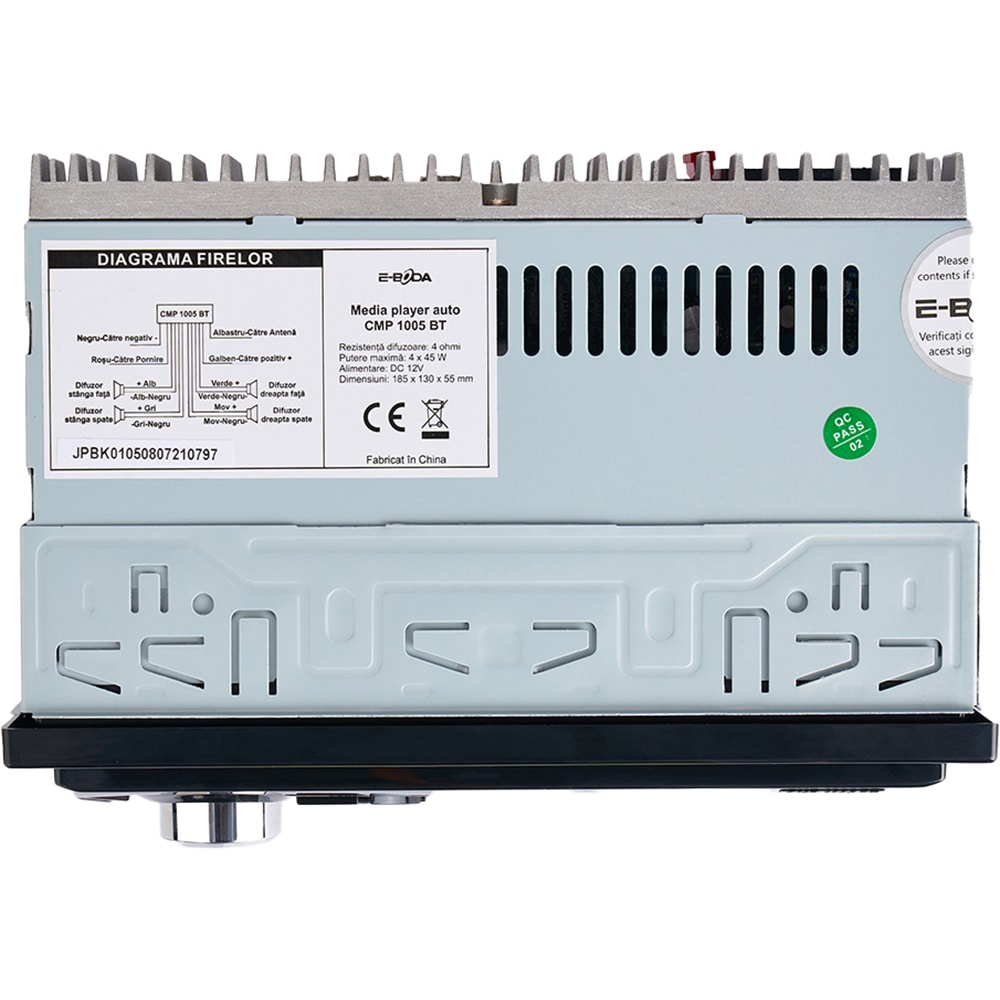 Player auto E-BODA CMP1005 BT, 4 x 45W, Bluetooth, USB
