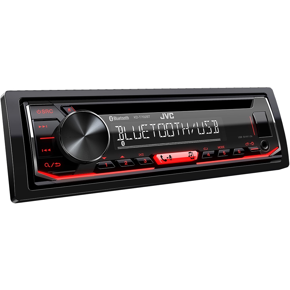 Player auto JVC KD-T702BT, 4 x 50W, Bluetooth, USB, AUX