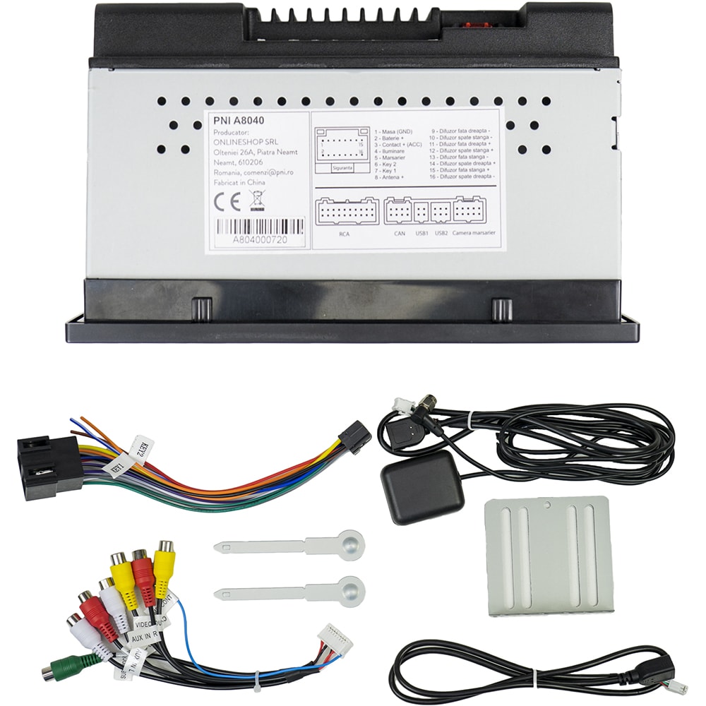 Player auto PNI A8040, Android 13, 4 x 25W, Bluetooth, USB, FM