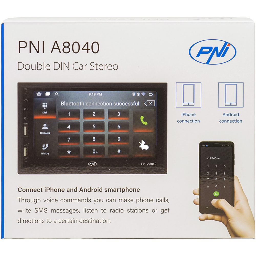 Player auto PNI A8040, Android 13, 4 x 25W, Bluetooth, USB, FM
