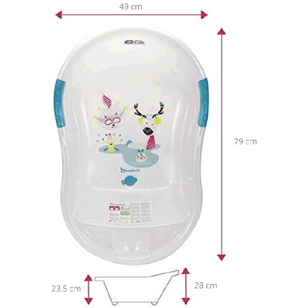 Cadita BADABULLE Fun B019006, 0 luni+, alb-albastru 