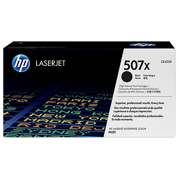 Toner original HP 507X (CE400X), negru