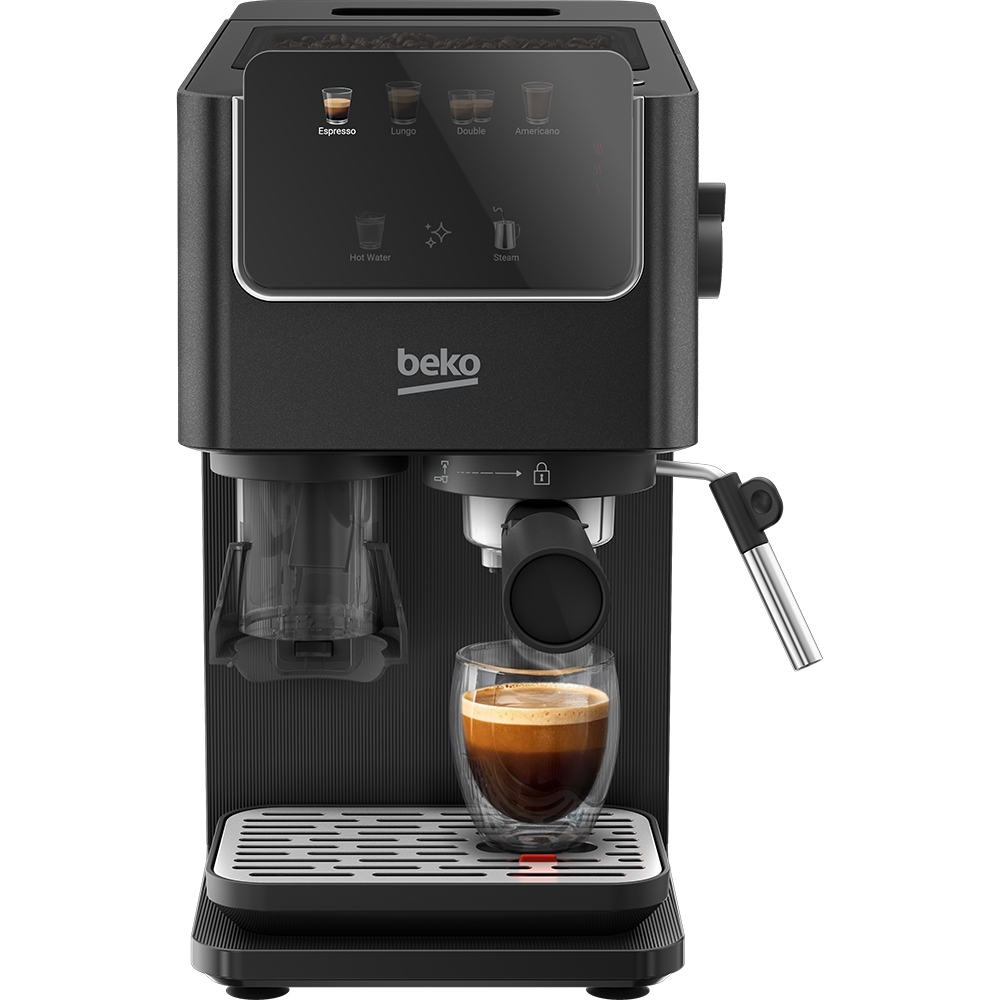 Espressor manual BEKO CaffeExperto CED6522B, 1.5l, 1688W, 15 bar, negru