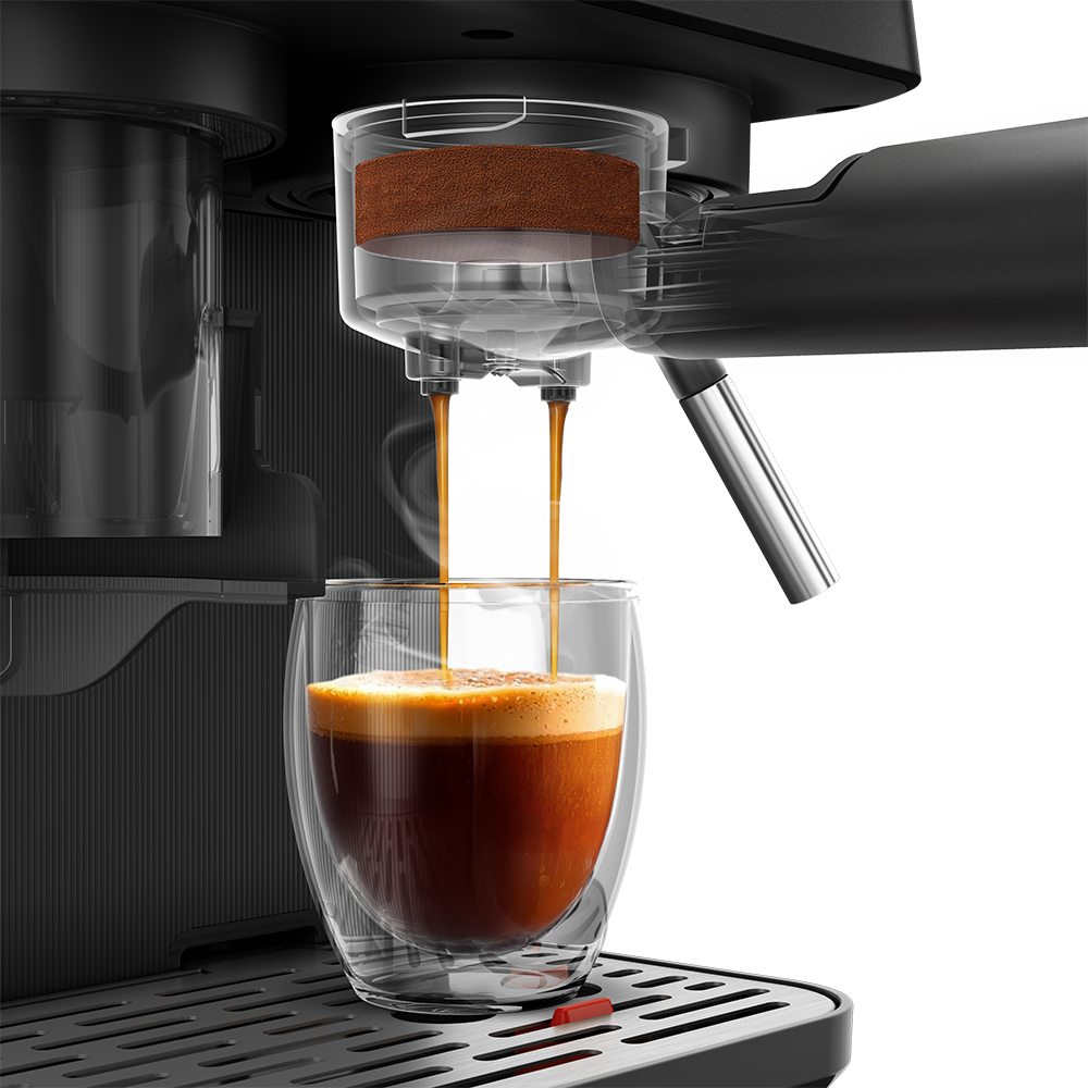 Espressor manual BEKO CaffeExperto CED6522B, 1.5l, 1688W, 15 bar, negru