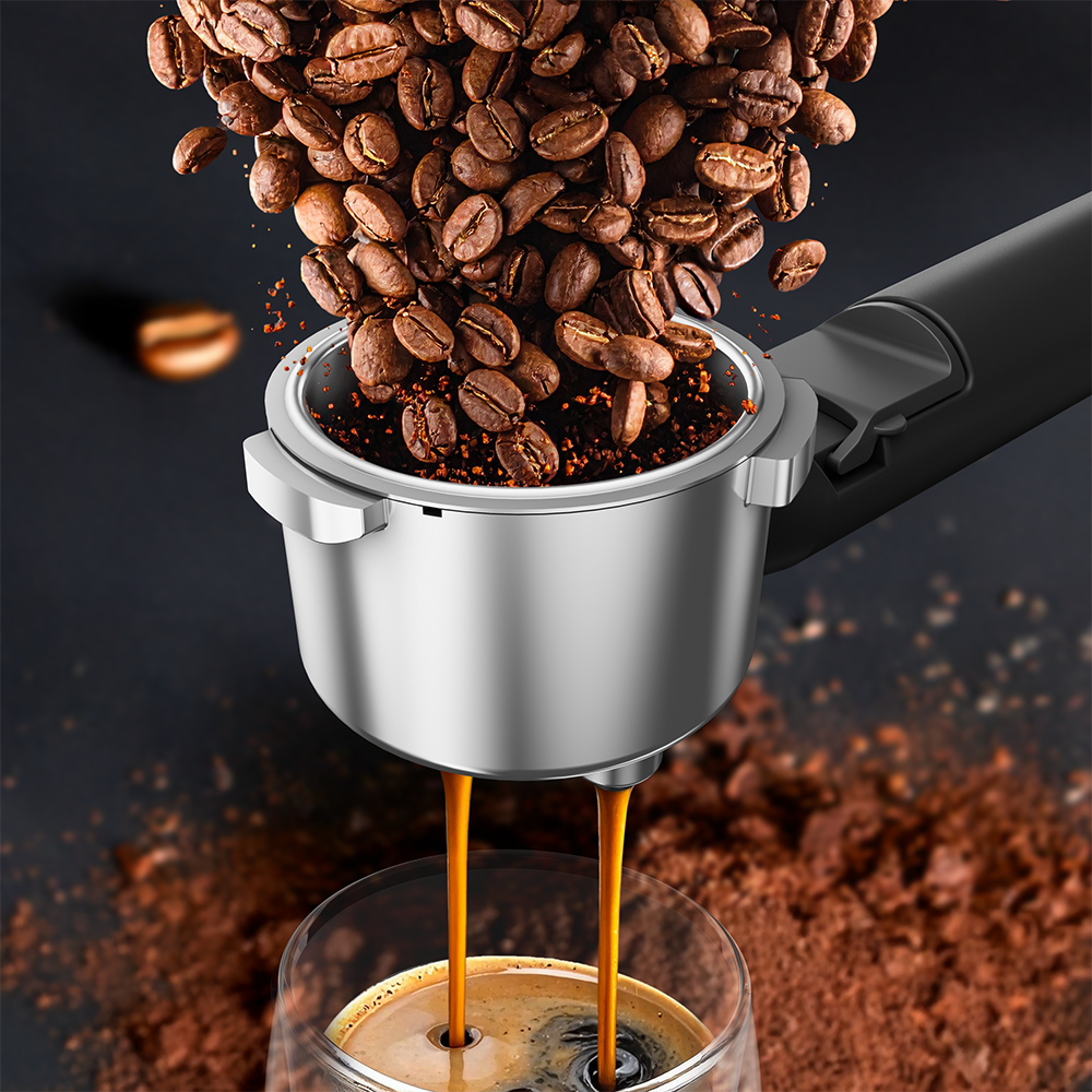 Espressor manual BEKO CaffeExperto CED6522B, 1.5l, 1688W, 15 bar, negru