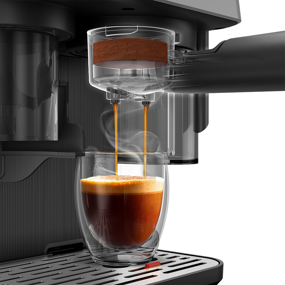 Espressor manual BEKO CaffeExperto CED7524X, 1.5l, 1688W, 15 bar, argintiu-negru