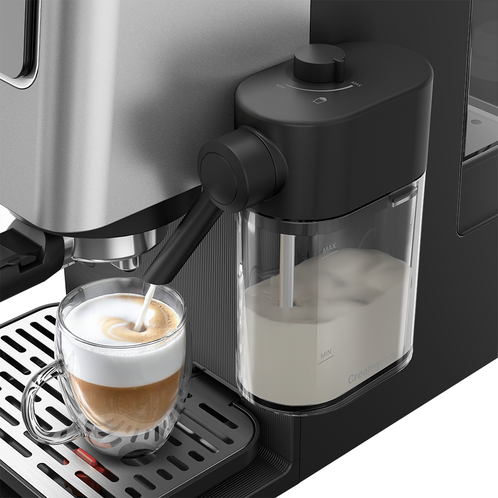 Espressor manual BEKO CaffeExperto CED7524X, 1.5l, 1688W, 15 bar, argintiu-negru