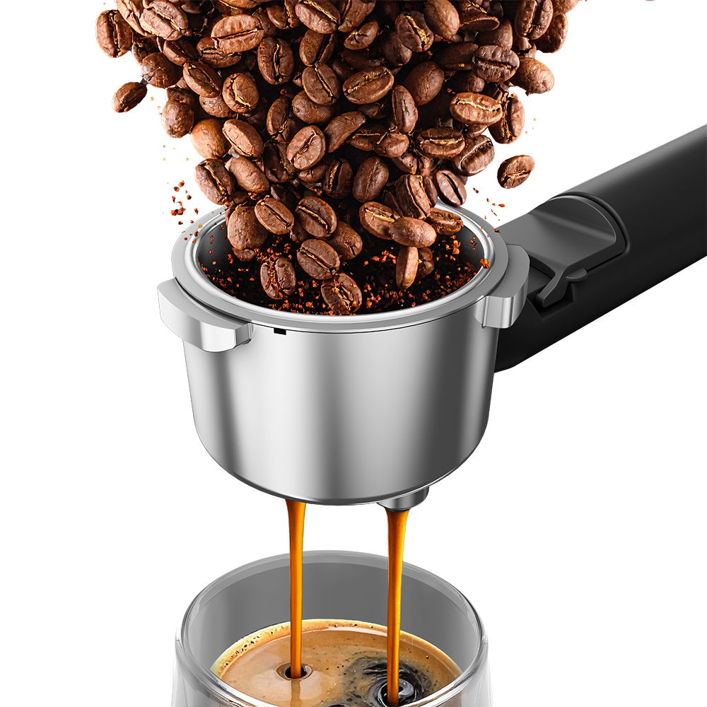 Espressor manual BEKO CaffeExperto CED7524X, 1.5l, 1688W, 15 bar, argintiu-negru