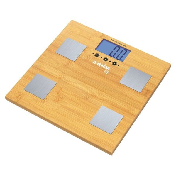 Cantar corporal E-BODA CEP3011, 150kg, electronic, lemn bambus