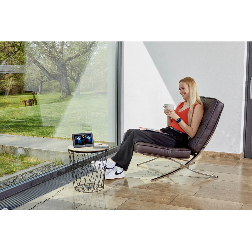 Statie meteo HAMA Premium, incarcare USB, negru