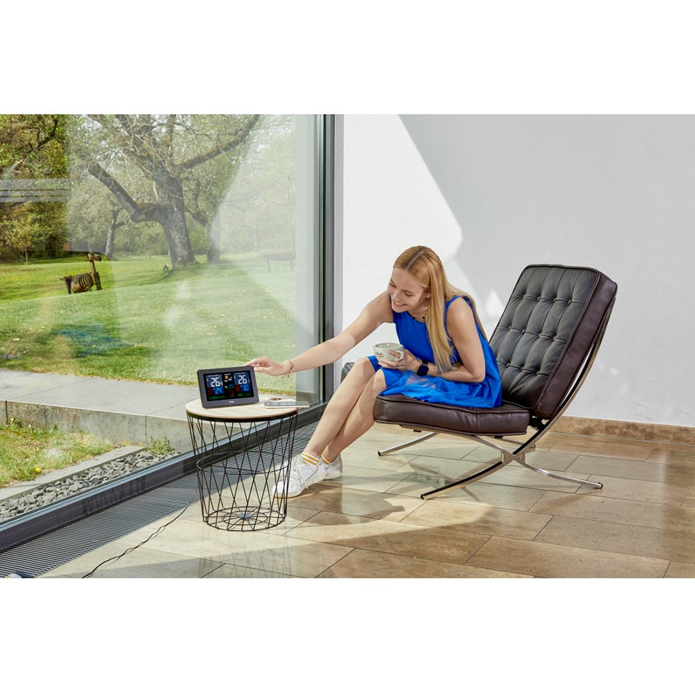 Statie meteo HAMA Premium, incarcare USB, negru