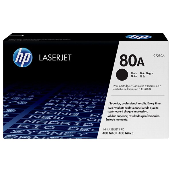 Toner original HP 80A (CF280A), negru