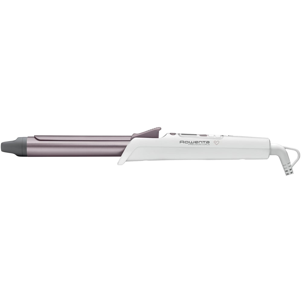 Ondulator ROWENTA Premium Care Precious Curls CF3460F0, 200 grade, invelis keratina, alb-roz