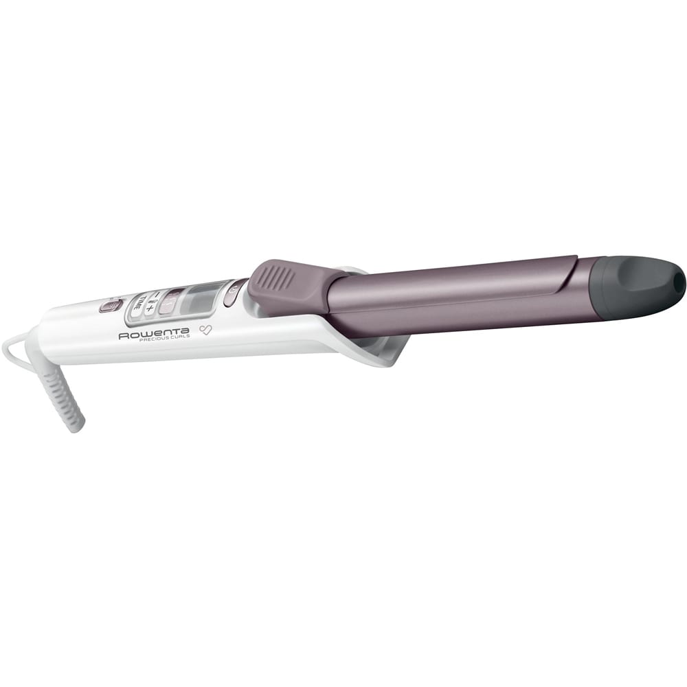 Ondulator ROWENTA Premium Care Precious Curls CF3460F0, 200 grade, invelis keratina, alb-roz