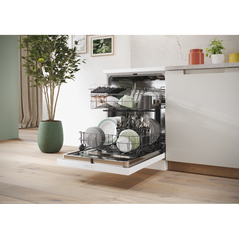 Masina de spalat vase independenta CANDY Rapido CF 3C7F0W, 13 seturi, 8 programe, 60 cm, Clasa C, alb