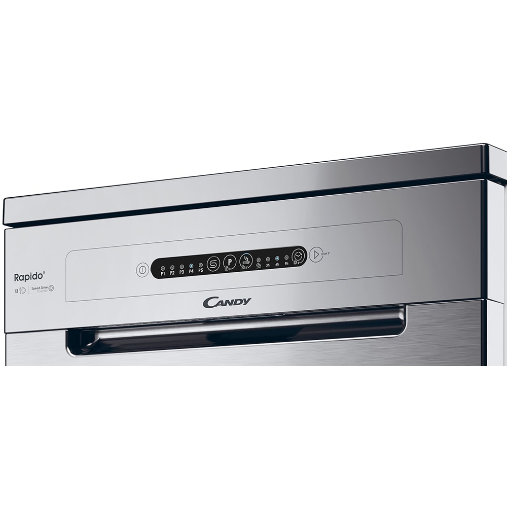 Masina de spalat vase independenta CANDY Rapido CF 3E9E0X, 13 seturi, 5 programe, 60 cm, Clasa E, inox
