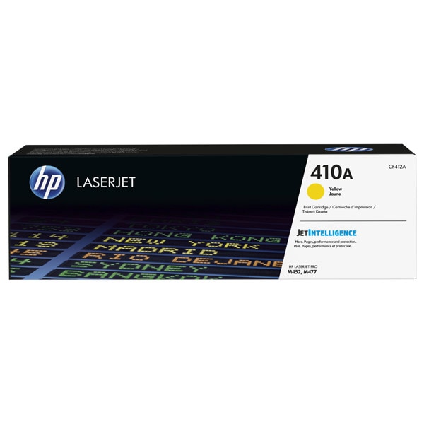 Toner original HP 410A (CF412A), galben