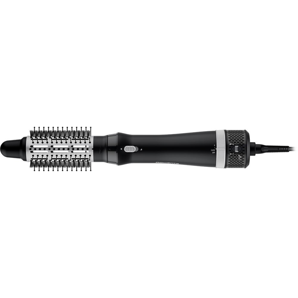 Perie cu aer cald ROWENTA X Karl Lagerfeld Express Style CF6320F0, 3 viteze, 3 trepte de temperatura, invelis Ceramic, negru-argintiu