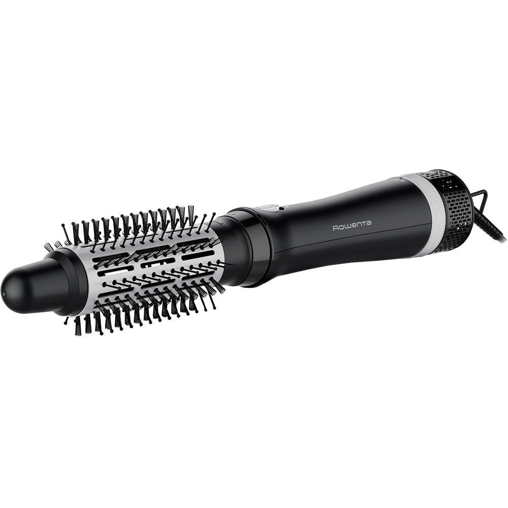 Perie cu aer cald ROWENTA X Karl Lagerfeld Express Style CF6320F0, 3 viteze, 3 trepte de temperatura, invelis Ceramic, negru-argintiu