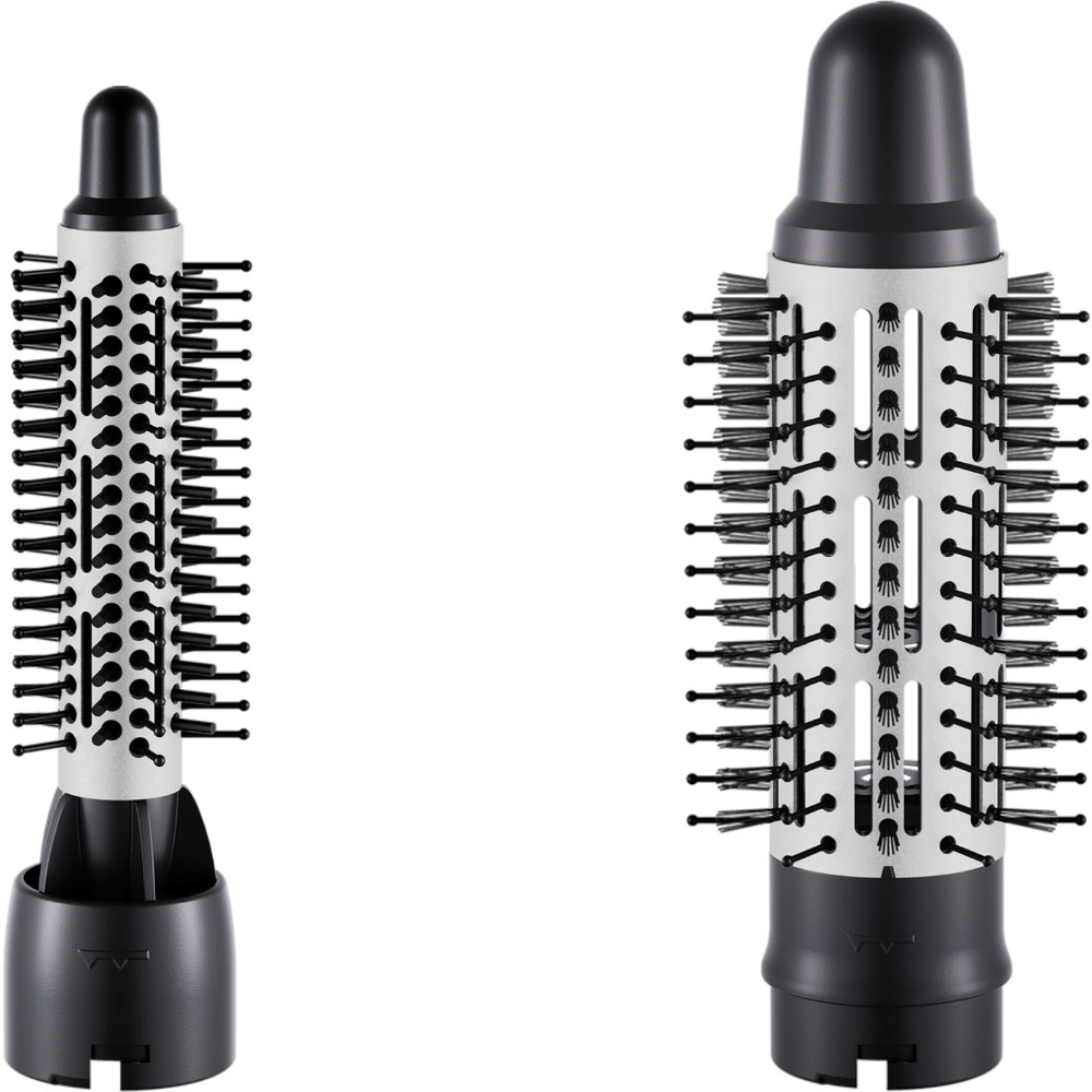 Perie cu aer cald ROWENTA X Karl Lagerfeld Express Style CF6320F0, 3 viteze, 3 trepte de temperatura, invelis Ceramic, negru-argintiu