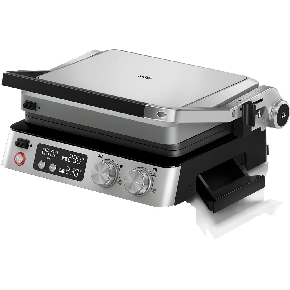 Gratar electric BRAUN MultiGrill 7 CG 7044, 2000W, argintiu-negru