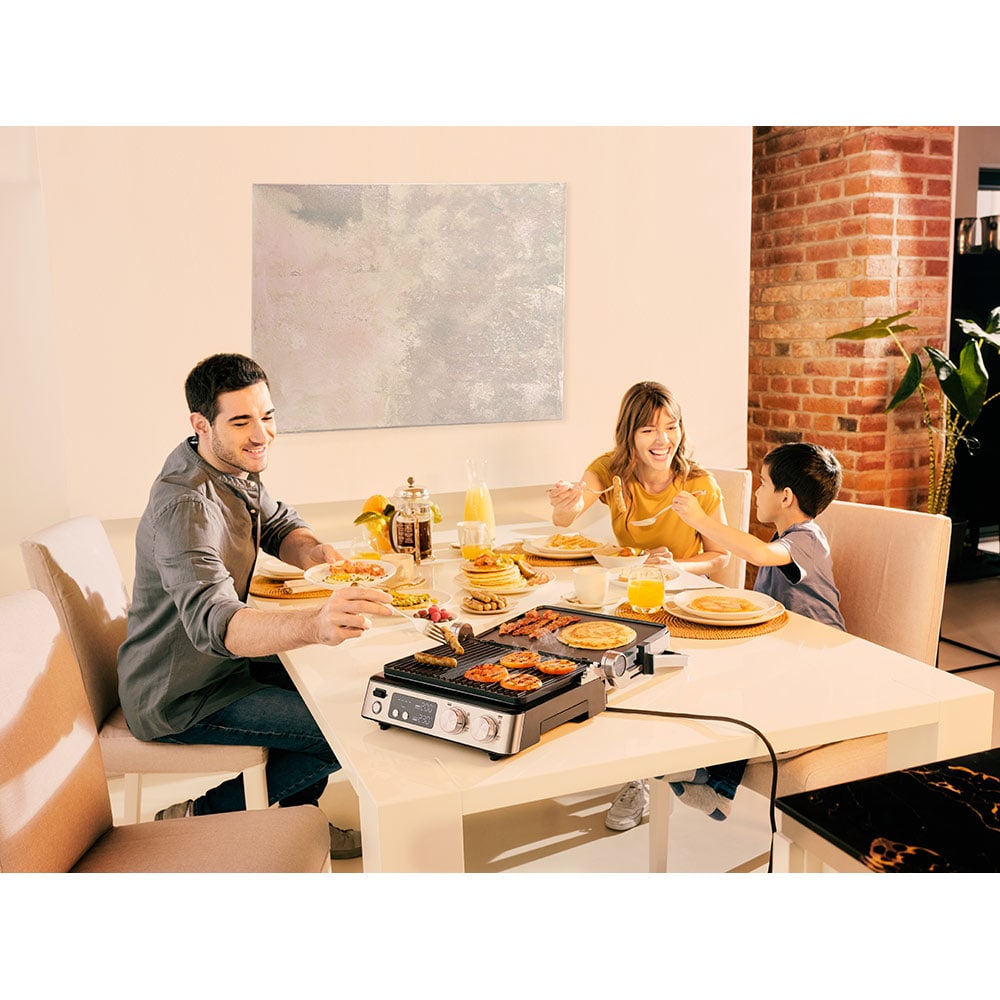 Gratar electric BRAUN MultiGrill 7 CG 7044, 2000W, argintiu-negru